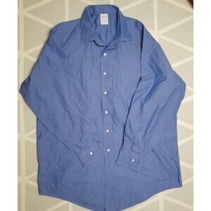 Brooks Brothers Mens Button Down Blue 17 1/2 - 34 Traditional Fit Dress Shirt